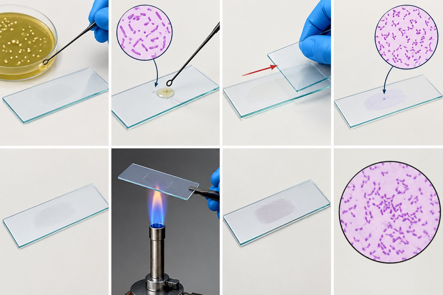 Preparation of Bacterial Smear & Heat-Fixing