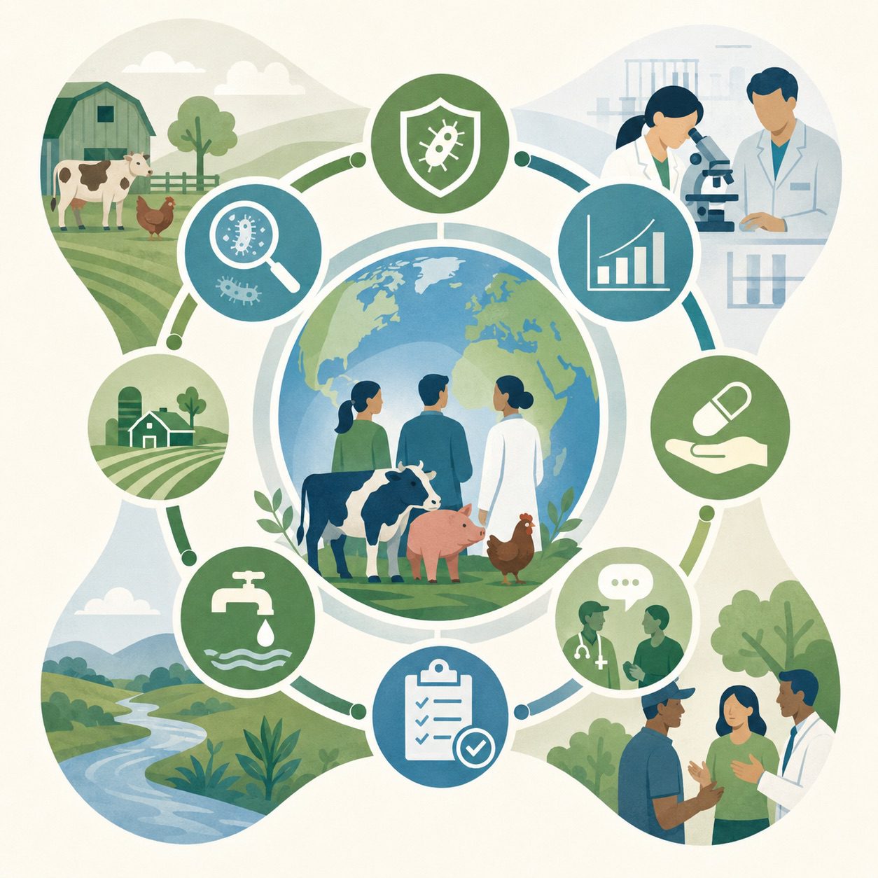 WHO Global Principles for the Containment of Antimicrobial Resistance in Animals Intended for Food
