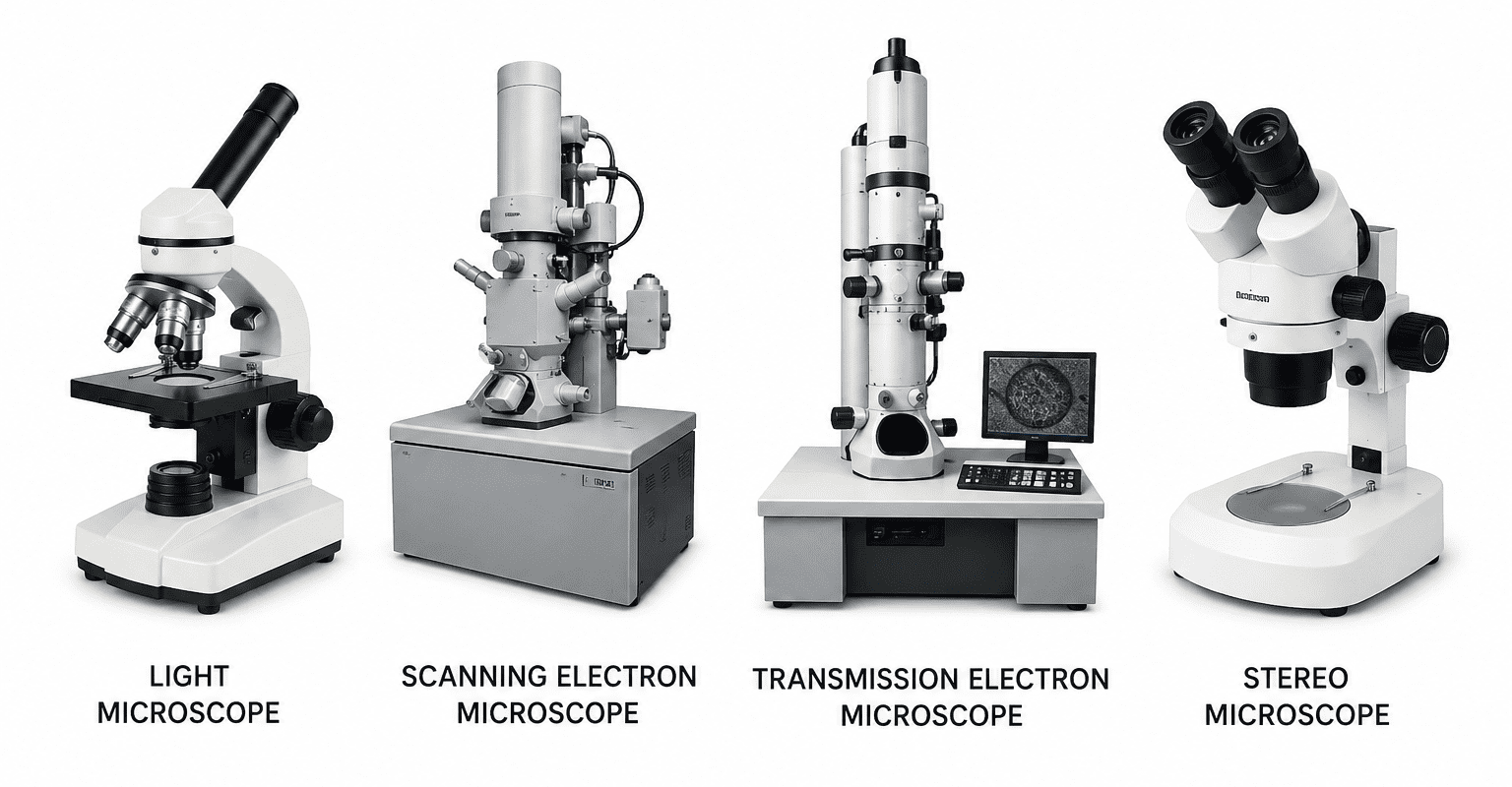 TYPES OF MICROSCOPES