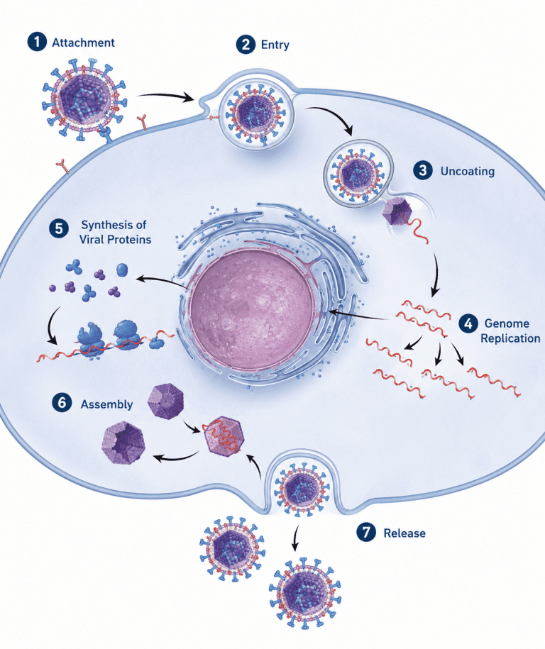 Viral Replication: Intracellular Multiplication and Production of New ...
