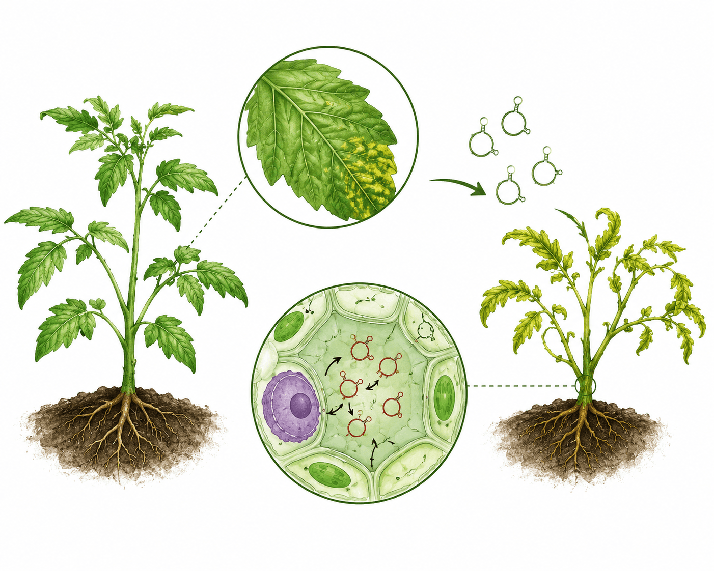 Viroids: Minimal Infectious Agents Composed of Naked Single-Stranded Circular RNA (ssRNA)