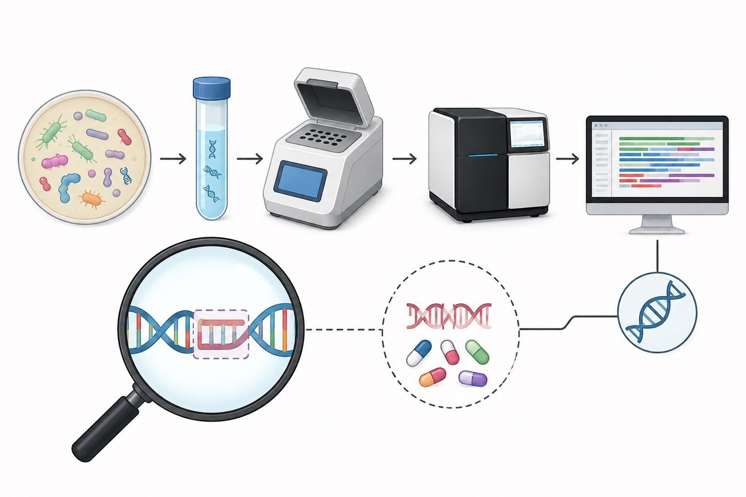 Genotypic Detection of Antibiotic Resistant Bacteria and Genes