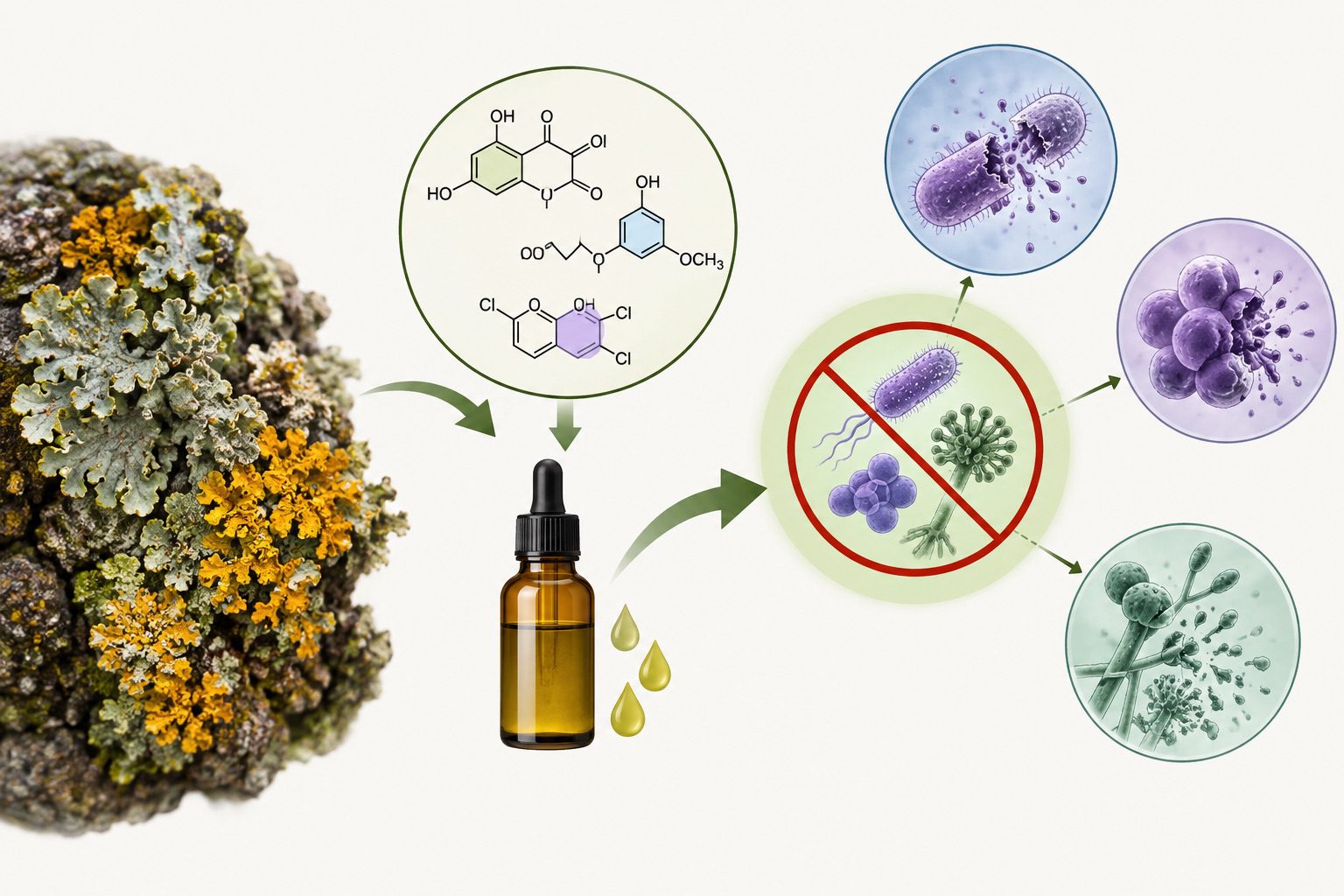Antimicrobial Properties of Lichen Secondary Metabolites