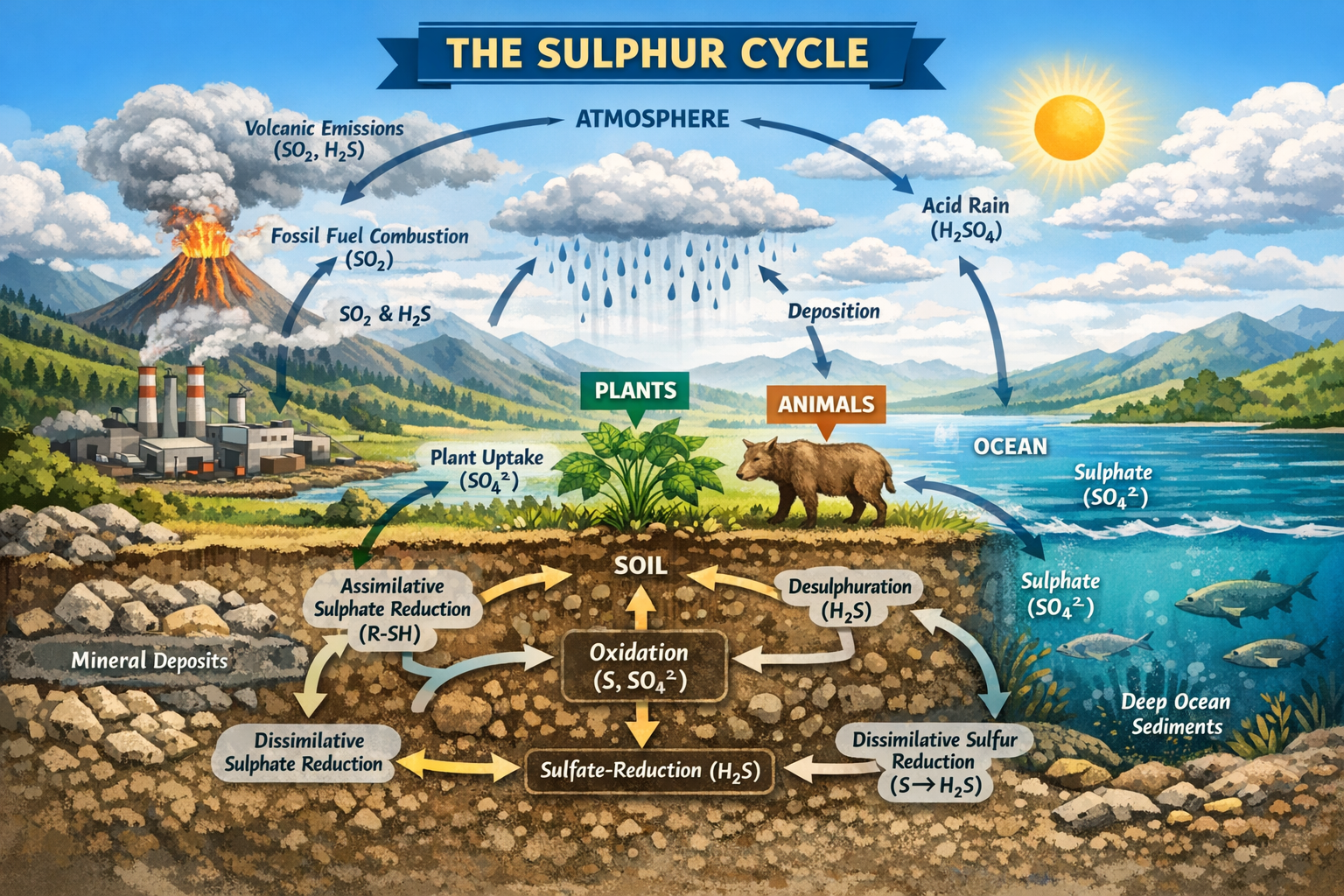 Sulphur cycle: Managing the Sulphur Cycle for Ecosystem Productivity, Environmental Quality, and Sustainable Development